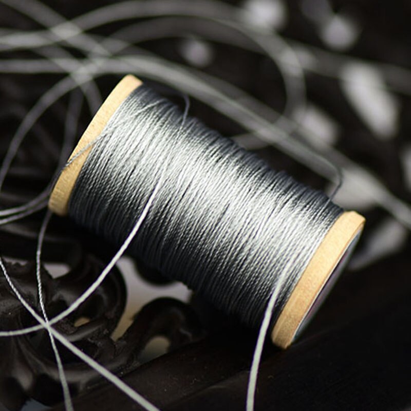 Rulle  of 0.3mm polyamid fiber linje håndvævet broderitråd kvaster linje 50m høj styrke 3 tråde tråd grå: 3