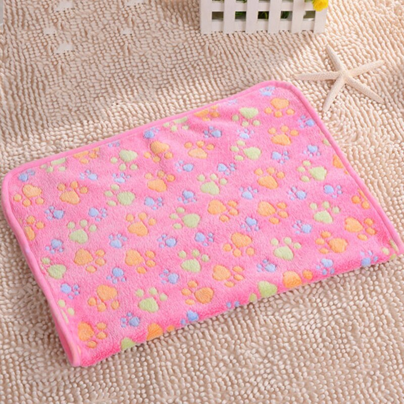 Weiche Vlies Hund Betten Haus Winter Warme Gedruckt Hund Kissen Sofa Wasserdicht Zwinger Nest für Katze Welpen Kleine Hunde cama perro: Decke 02 / 50x40cm