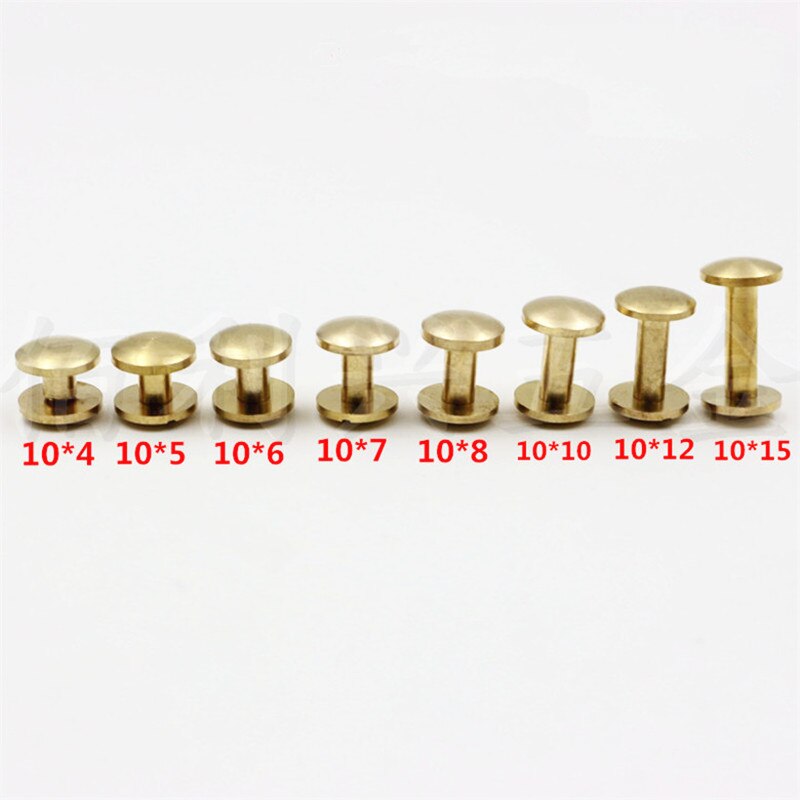 XUNZHE-clou en métal 4-15mm | Clou en cuivre de grande , vis à Rivet en cuivre Double sangle Rivets artisanal solide 20 pièces