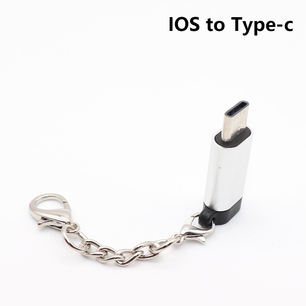 Adaptador 8pin To Type C/Micro USB Adapter Micro USB to ios Splitter Typec /Micro usb Charger Adaptateur: F