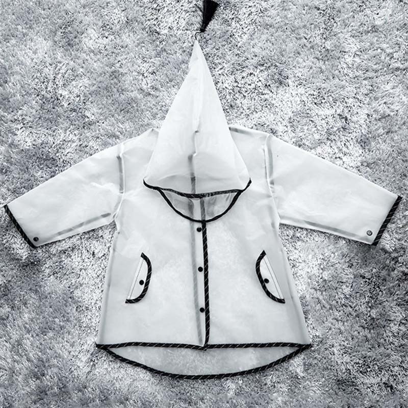 Waterdichte regenjas voor kinderen, lichtgewicht transparante regenjas, poncho met capuchon