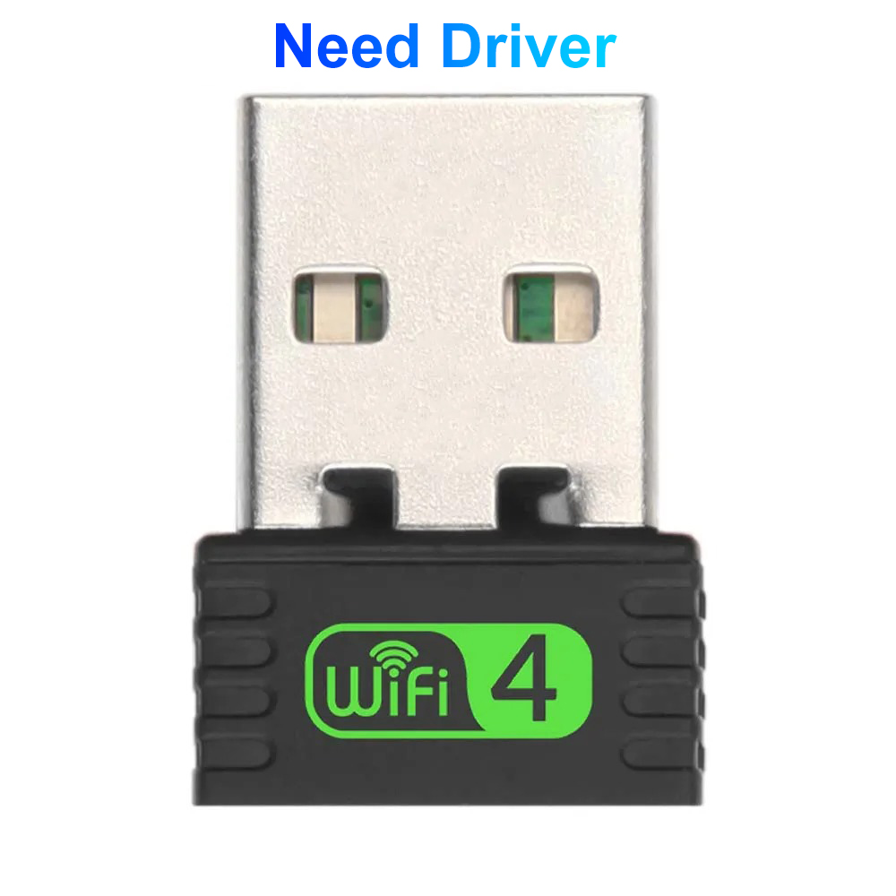 WiFi 4 Adapter 150Mbps USB WiFi Wireless Network Mini USB Dongle 2.4GHz Signal Reception Free Drive for PC Laptop Windows: WHITE