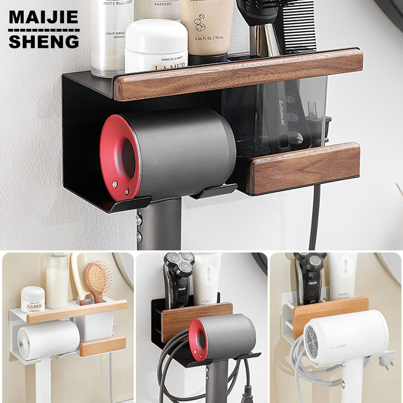 Hair Dryer Holder Bathroom Dryer Cradle Wall Mounted Hairdryer Organizer Hair Dry Cradle Hair Dryer Stand Bathroom Accessories