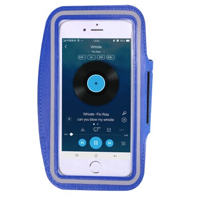 Für Sport gym lauf wasserdicht clamp für iPhone 8 7 4 5 5S 5C SE 6 6 s 8 mehr handy fall abdeckung handy arm tasche: Blau