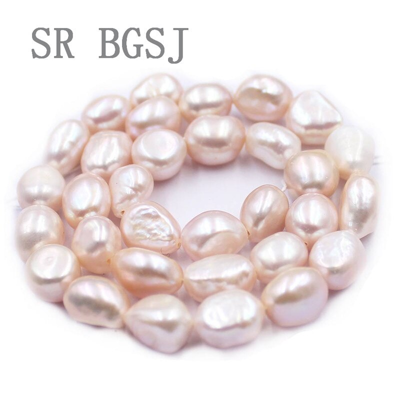 SR 10x12mm Freiheit Fabrik Preis Barock Kartoffel Perle Natürliche Große Perle Süßwasser verlieren Perlen 15"