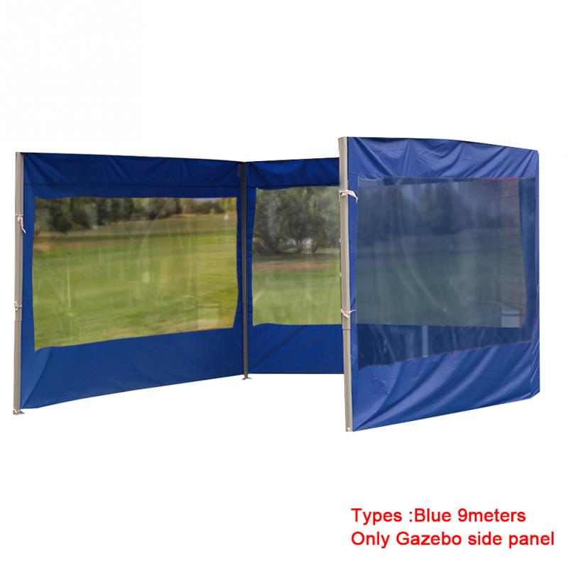 Gazebo Side Panel Accessories Oxford Cloth Portable Folding Windproof Easy Use Outdoor Tent Sidewall Durable Anti-UV Reusable: Blue 9M Types2