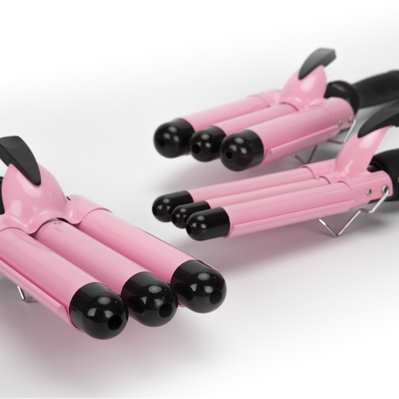 110-220v Hair Curling Iron Ceramic Triple Barrel Hair Curler Deep Pearl Waving Curly Styling Tool Splint Wave Wand