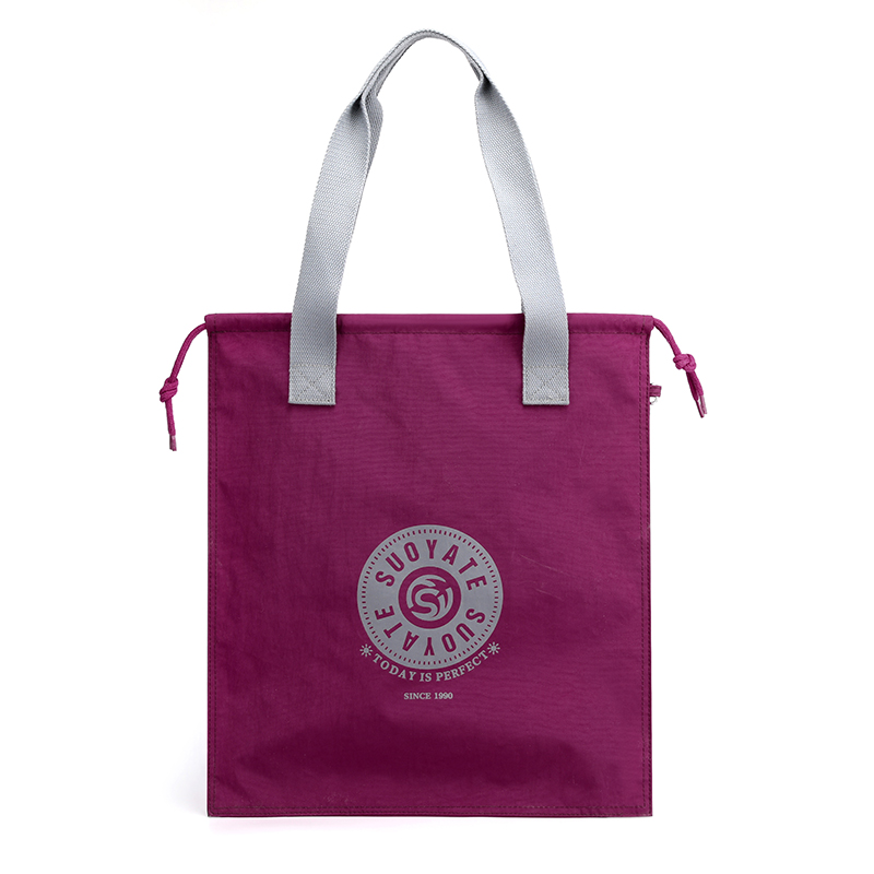 Lässig Frauen Kordelzug dauerhaft Stoff Weibliche Handtasche Prettry Stil Mädchen Schulter Tasche Einkaufstasche Sack: dunkel Violett