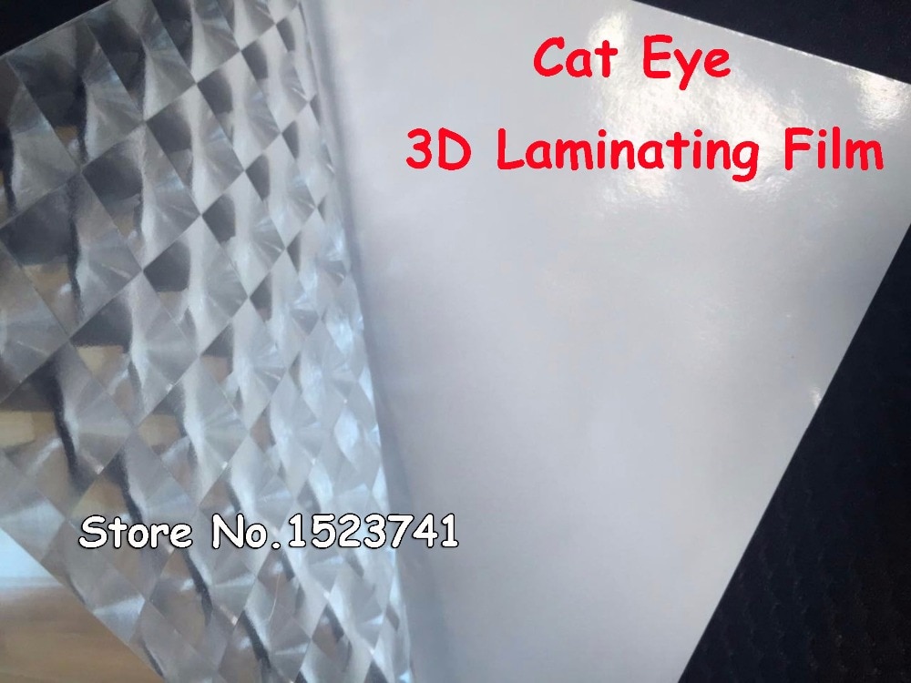 10 Stks/partijen A4 Size Cat Eye 3D Textuur Koud Lamineren Pvc Film Lakens