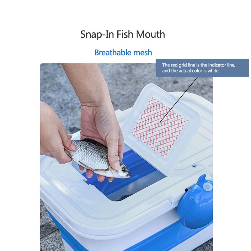 RQNQ 1Pcs 2021New 13L Multifunctional Silicone Folding Bucket, Silicone Fishing Bucket With Lid, Foldable Laundry Bucket