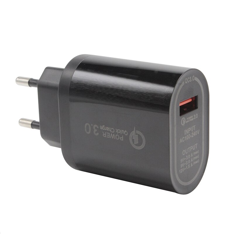 18 W Universal EU/US Plug USB Quick Charge Charger Tablet Portable QC3.0 Charger Wall Speed Charging Adapter For Phone Iphone12