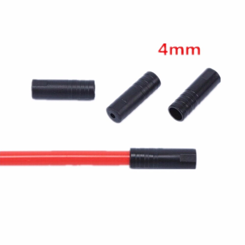 100 stk cykel cykel bremse gear ydre kabel endestykker spidser krymper 4/5mm