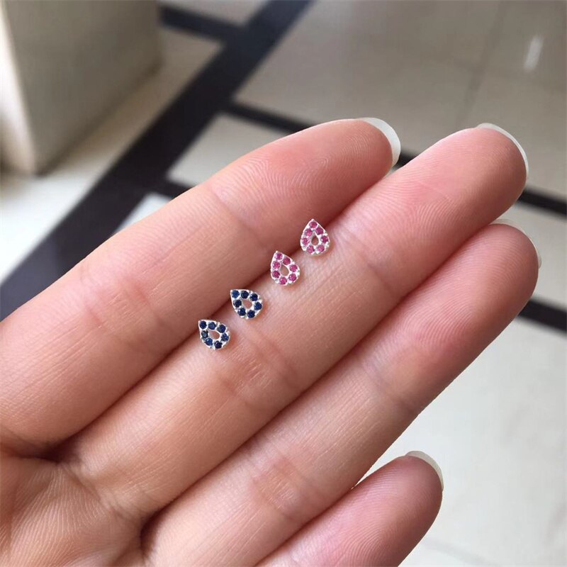 Hellolook 24 stück rosa kristall-nasenstecker, 925 nasenpiercing-stifte aus sterlingsilber für damen, körperschmuck