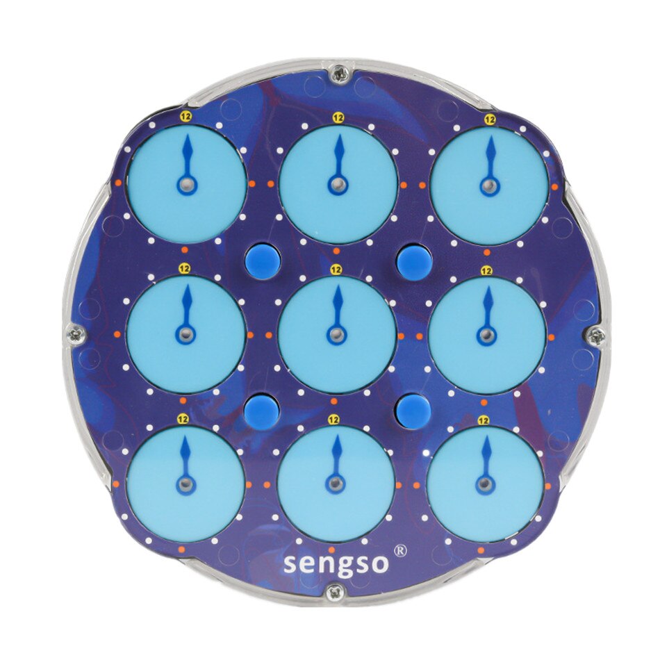 Shengshou Magnetic Positioning Magic Clock Cube Transparent Blue ABS Profissional Magic Clock Intelligence Gear Children's Toys: WHITE