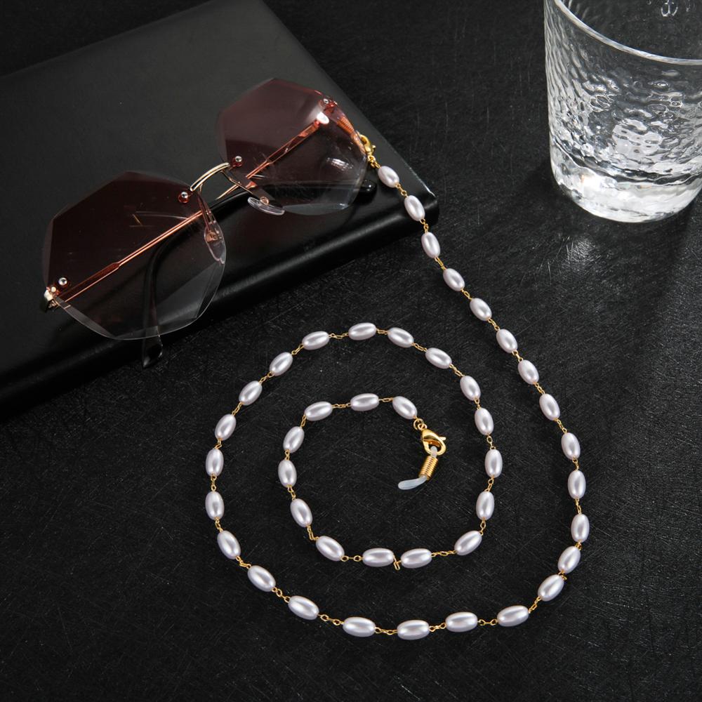 Skyrim Chic Pearl Beaded Glasses Chain for Women Sunglasses Chains Lanyards Neck Strap Rope Reading Eyeglasses Cord Holder