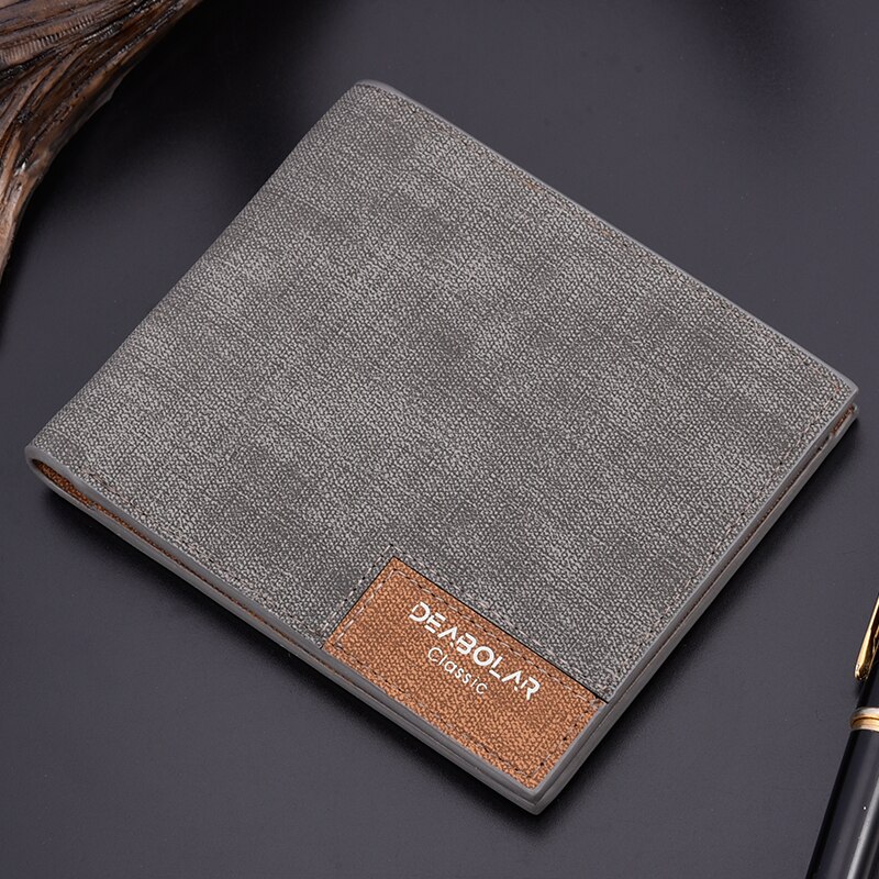 Wallet Men&#39;s Short Wallet Retro Multi-card Short Wallet Multifunctional PU Waterproof Wallet Coin Clip Wallet