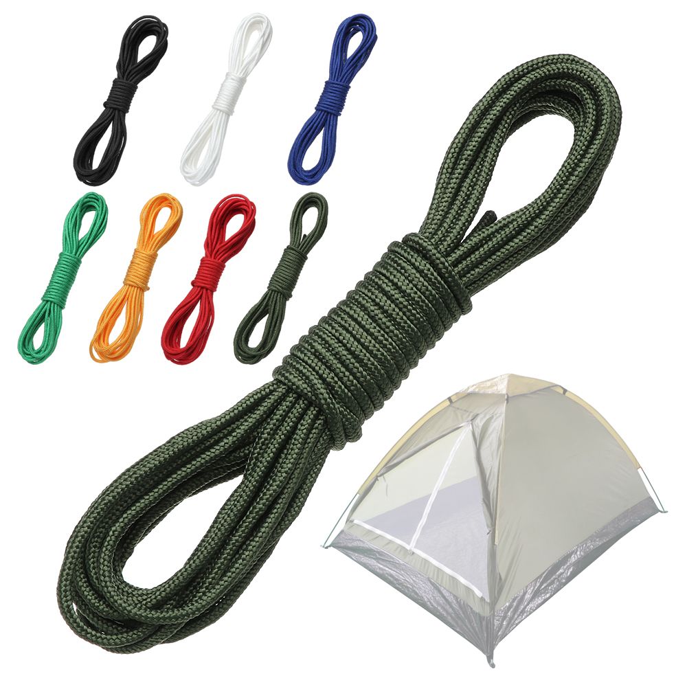 10m Used in The Jungle Clothes Drying Outdoor 4mm Braided Rope Lanyard Umbrella Rope