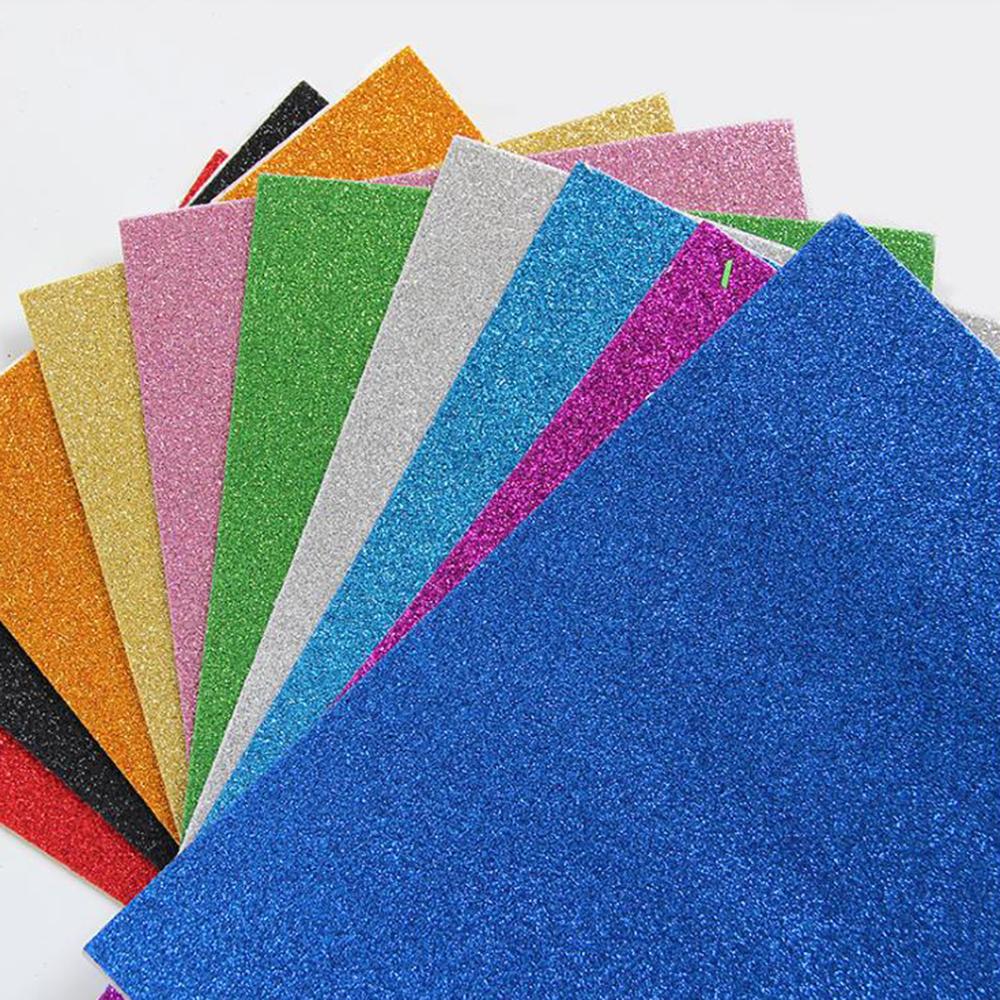20 st självhäftande glitter svamp papper paljetter dekorera handgjort papper eva sparkle paste papper