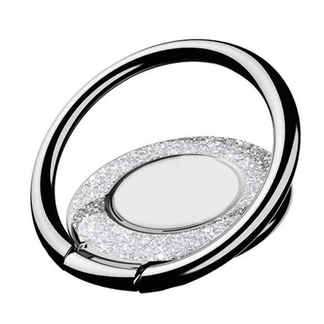 360 Degree Metal Mobile Phone Stand Holder Finger Ring Diamond Mobile Phone Holder Stand for All Phone: 2