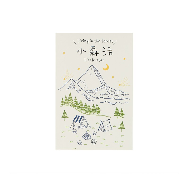30 Pcs/Set Living In The Forest Postcard DIY Greeting Cards Birthday Letter Card Message Card