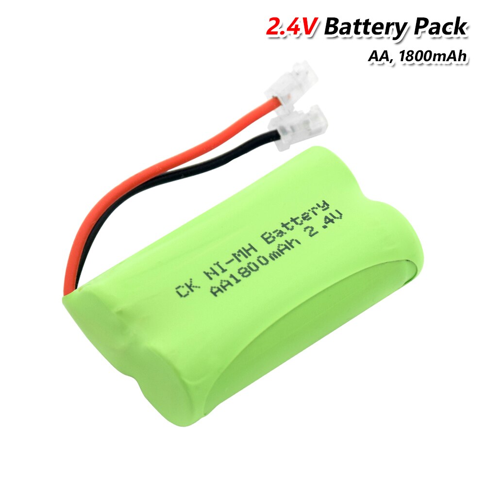 2.4V 1800mAh 2*AA Cells Rechargeable Ni-MH Battery Pack Universal Connector 1800mAh Rechargeable Ni-MH AA 2.4V Battery Pack