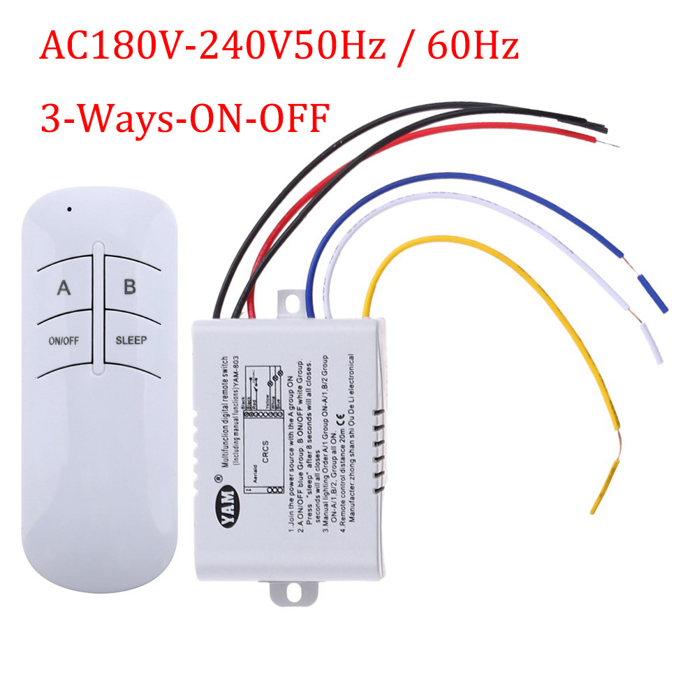 4 Poorten Draadloze Afstandsbediening Digitale Afstandsbediening Schakelaar Lightswitch: three Way