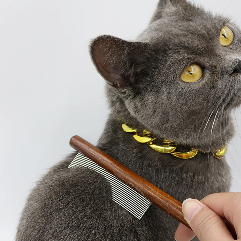 Kattenkam Kattenkam Borstel Lang haar Kattennaaldkam Open knopen om drijvende haaraccessoires te verwijderen Huisdierkneukenbenodigdheden