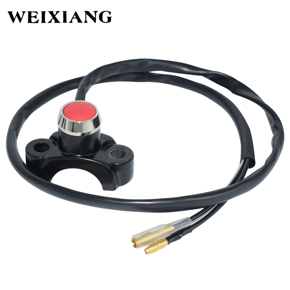 Aluminum Alloy Motorcycle Horn Button Power Start Switch Memontary Button Motorcross Handlebar Mount Switches