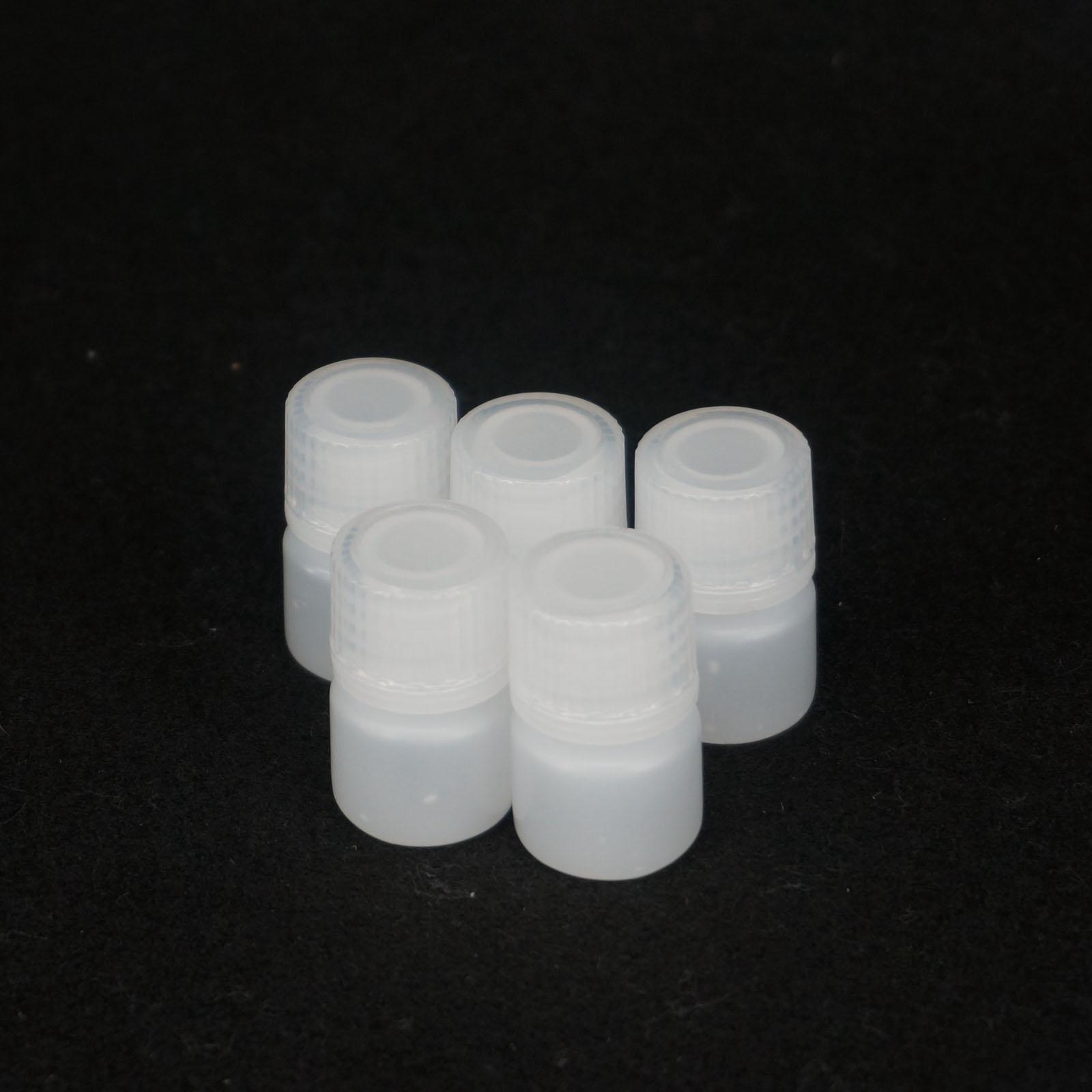Lot5 5ml White PP Plastic Cylindrical Chemical Container Reagent Bottle