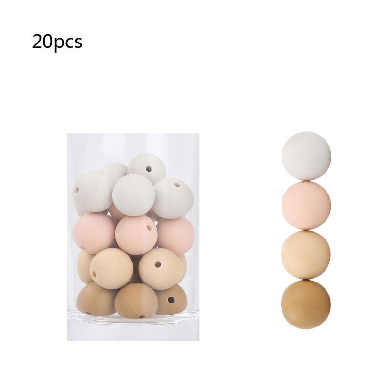 15mm 20 pièces Silicone perles bébé dentition perles bricolage à mâcher dentition pour bébé directe: 2