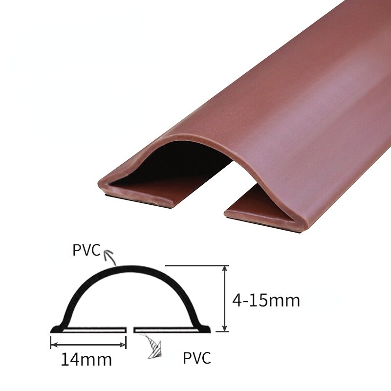 Door Bottom Guard Seal Strip Under Door Draft Stopper Energy Saving Wind Blocker Excluder Protector Door Draught Excluder Bath: brown
