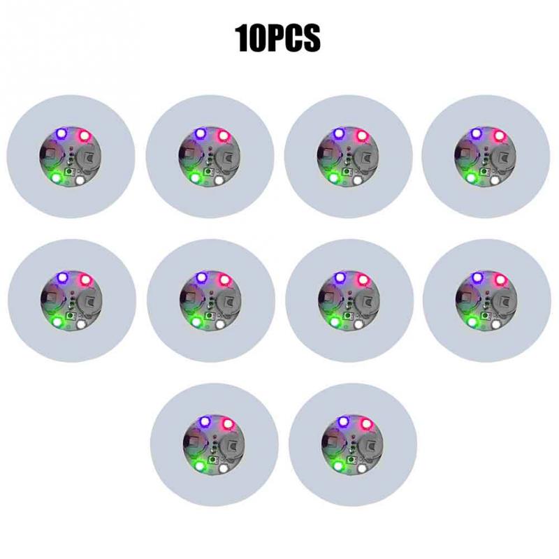 LED Coasters Foam 3 Modes 4 Lights Color Changing Battery Powered Flat Stable Core Board Slightly Cushioned Bar Nightclub Party: Colorful 10pcs