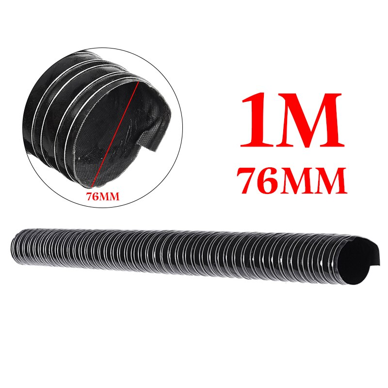 Tubo de entrada de aire Universal para capó de coche, manguera de conductos de aire de 1m, tubo de filtro Flexible de 76/70/63/60/57/51/45mm: Oro