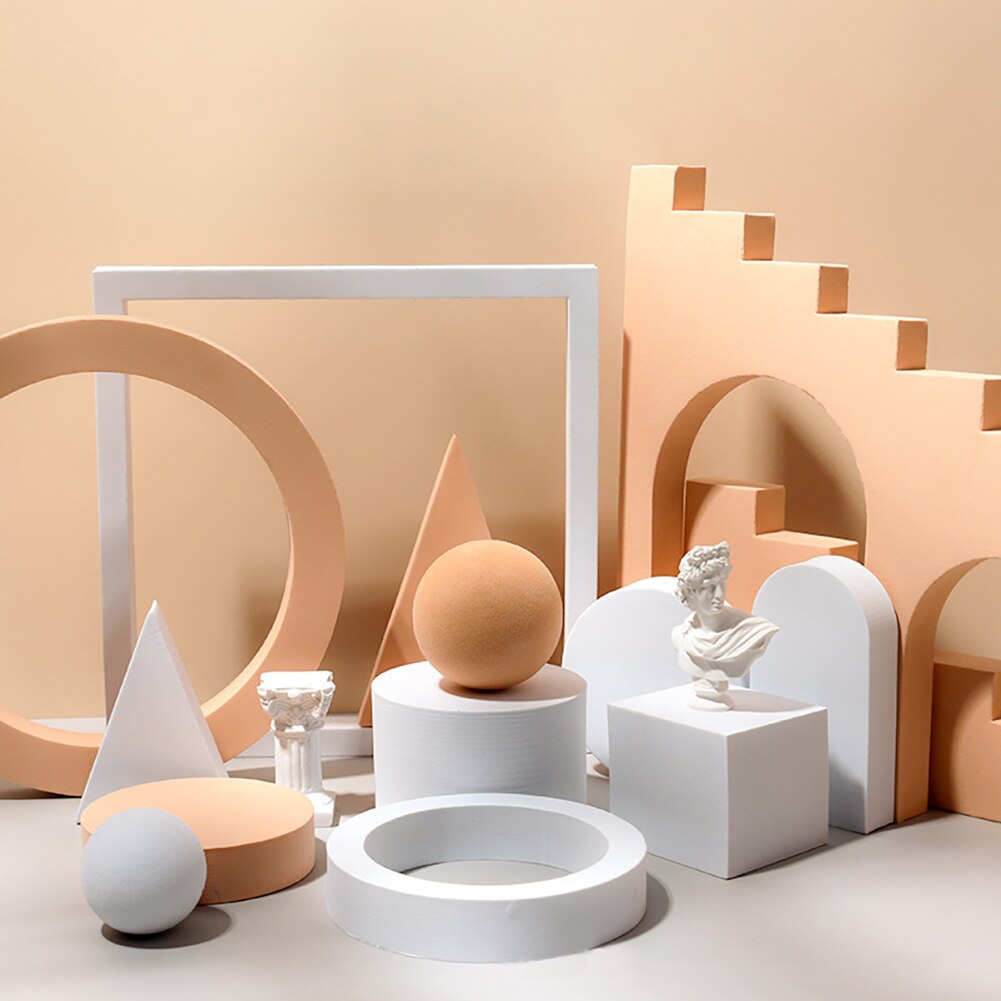 Geometry Shape Photo Background Props Three-Dimensional Cube Photo Photography Props for Jewelry Cosmetics Ornaments Display