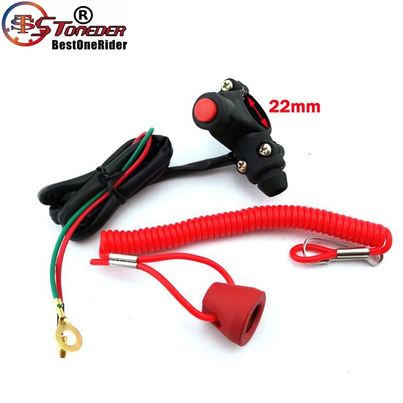 STONEDER Kids ATV Kill Stop Tether Open Safety Switch Push Button For 2 Stroke Pocket Dirt Bike Mini Moto 4 Wheeler Quad