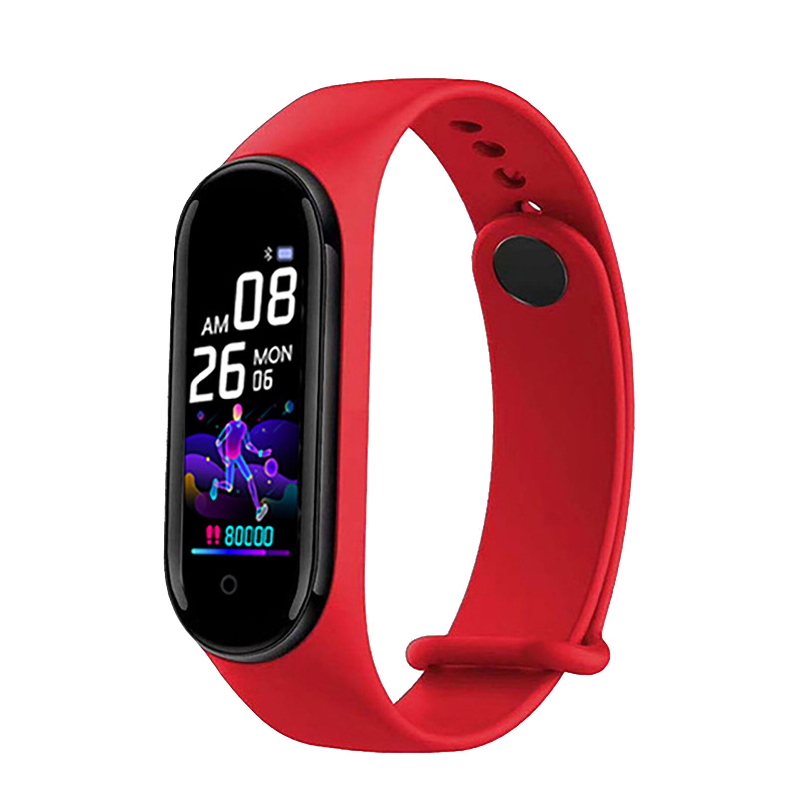 M5 Smart Band Sport Smart Horloge Mannen Vrouw Bloeddruk Hartslagmeter Fitness Armband Voor Android Ios Smart Polsbandjes: Rood