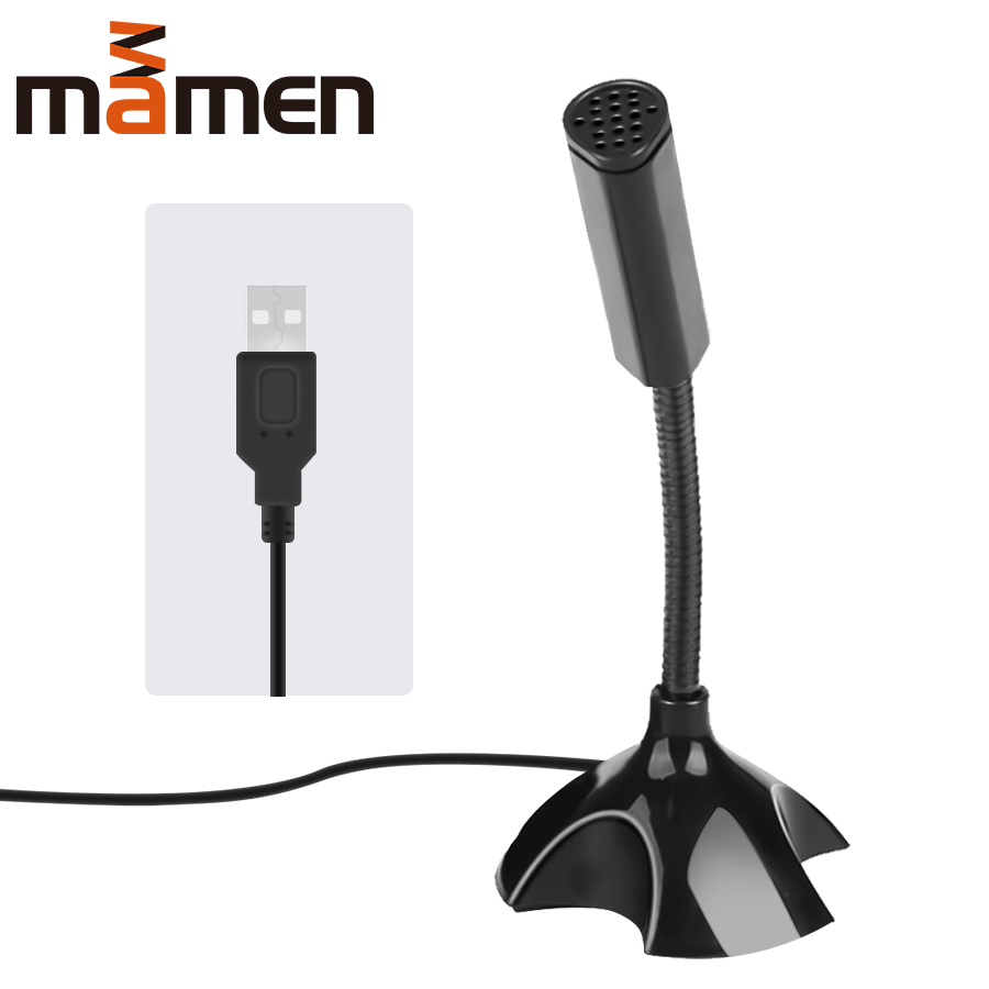 Mamen desktop mini usb mikrofon omni-directional kondensator mikrofon til netværkschat videokonference spiller spilstand mikrofon
