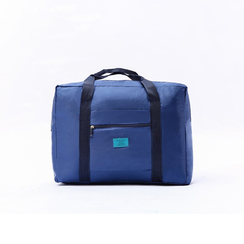 WaterProof Casual Travel Bag Large Capacity Bag Women nylon Folding Bag Unisex Luggage Travel Handbags: Blue