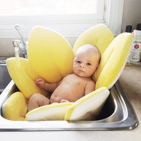 Bañera antideslizante de flores para bebé, soporte para baño de seguridad infantil, cojín para bañera, tapete para asiento de Ducha