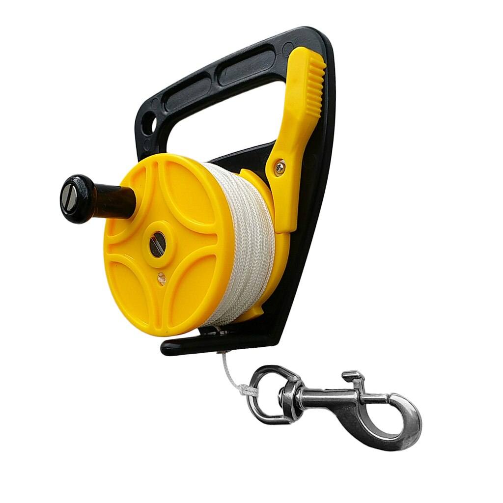 150ft Scuba Dive Reel Kajak Anker Met Duim Stopper, Enkele End Bolt Snap Voor Veiligheid Onderwater Duiken Snorkelen