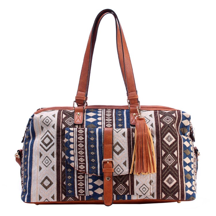 mode High-end Jacquard reistas canvas bagage tas vrouwen reistassen toevallige plunjezak verpakking cubes goede