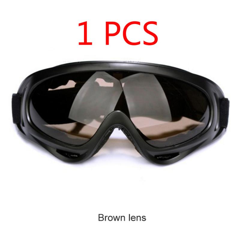 Motocross briller hjelm scooter udendørs dirt bike solbriller retro motorcykel briller off-road gafas: 1 brun