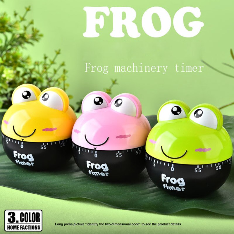 Lovely 55 Minute Animal Timer Easy Operate Kitchen Useful Cooking Cute Frog Shape for Kitchen Timer YE