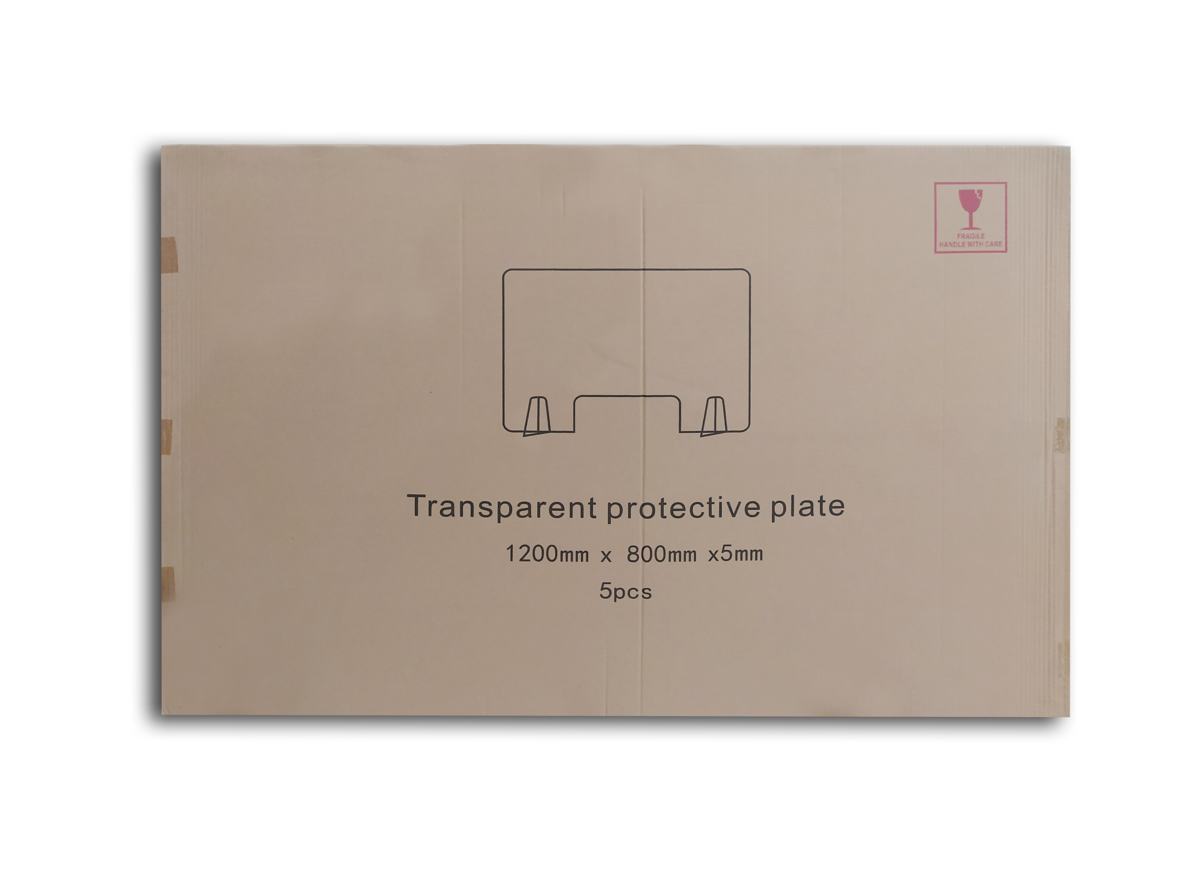 Cloison de protection transparente en méthacrylate épaisseur 3MM avec support