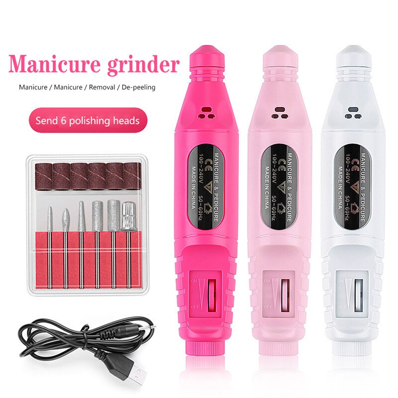 Juego de uñas maquina eléctrica de manicura pluma pedicura uñas Lima uñas herramientas taladro uñas equipos de máquina