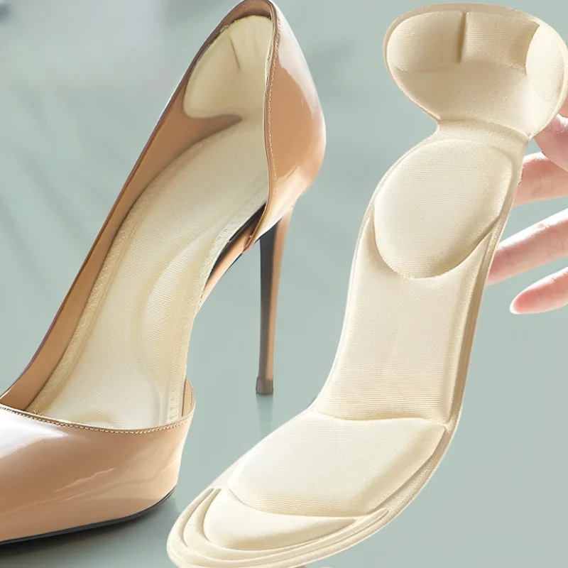 2/4 pezzi tacco alto sottopiede in Memory Foam inserti tallone Post posteriore traspirante antiscivolo per scarpe da donna solette di supporto per arco di scarpe