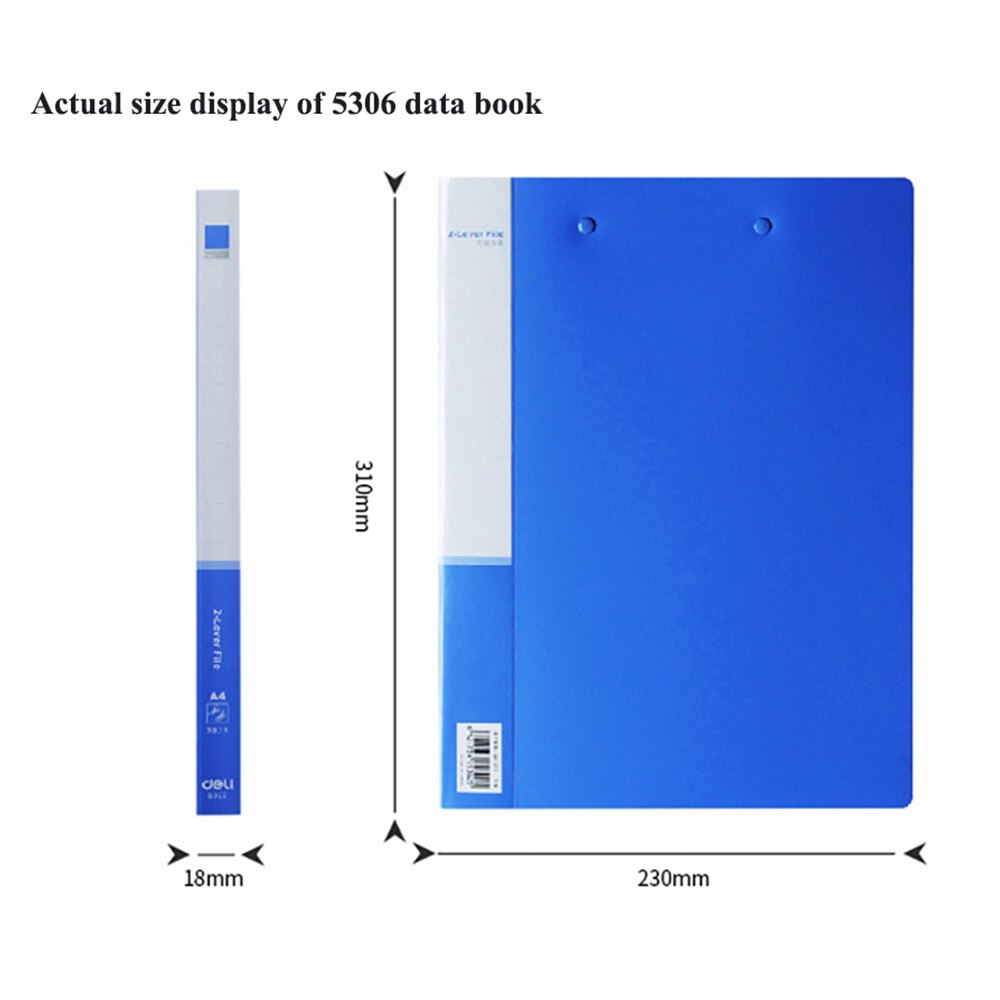 Deli 5301 5302 33478 A4 file folder single and double clip folder short long binder folder colorful folder