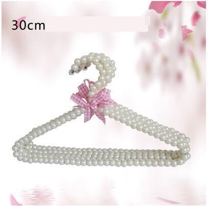 10pcs/lot 30cm/20cm Children Plastic Pearl Hanger Baby Hangers For Clothes Kids Plastic Cloth Hanger Child Clothes Rack