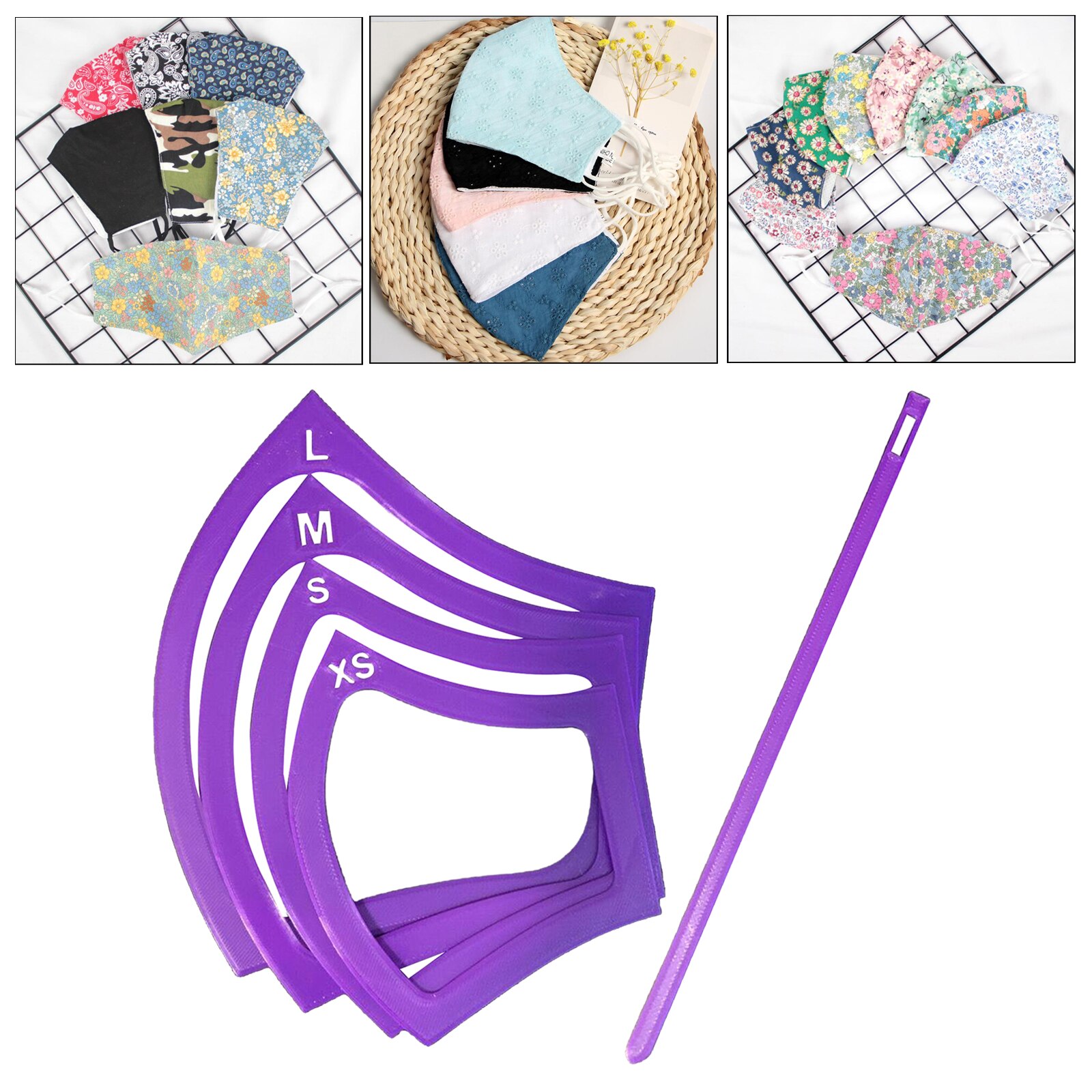 4 Pieces Sewing Template Sewing Pattern Template Mask DIY Sewing Patterns Kit