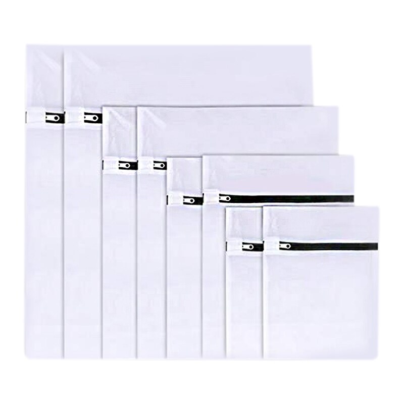 Laundry nets, 8 pcs. Laundry bag Premium laundry bag Set with zipper Cooking proof Washing bag for laundry Washing machine Laund: Default Title